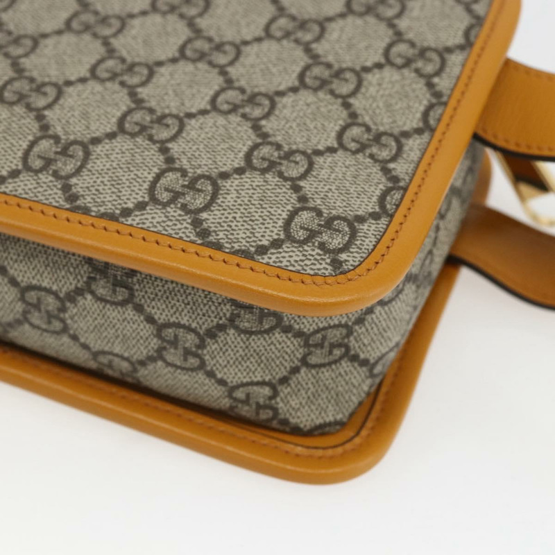 【日本直送】GUCCI GG Supreme 手拿包 PVC 米色金色 625764 正品 ka1692V-15