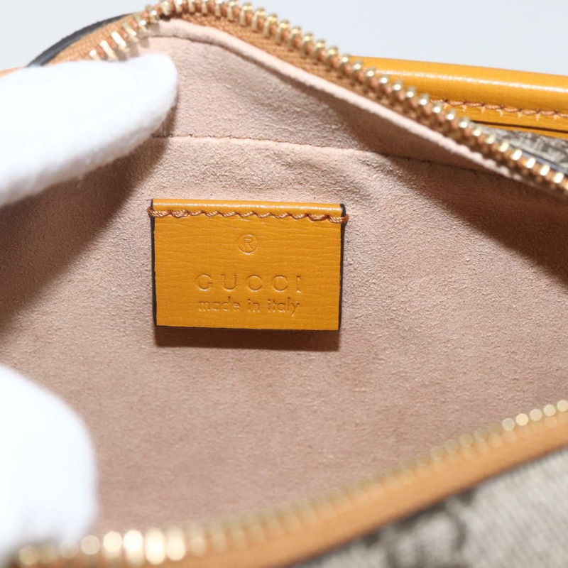 【日本直送】GUCCI GG Supreme 手拿包 PVC 米色金色 625764 正品 ka1692V-18