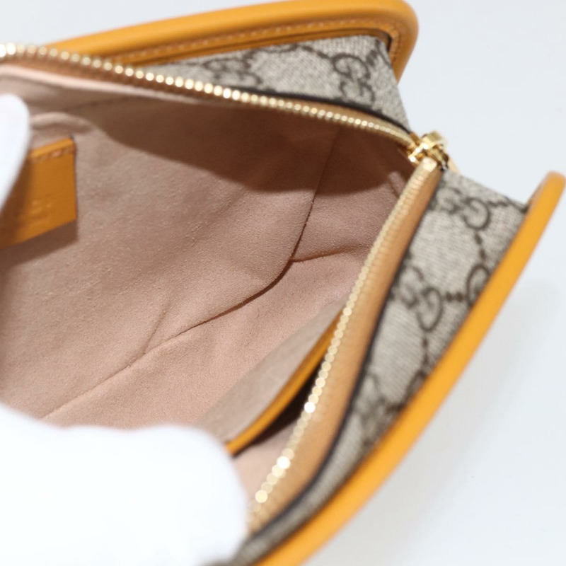 【日本直送】GUCCI GG Supreme 手拿包 PVC 米色金色 625764 正品 ka1692V-19