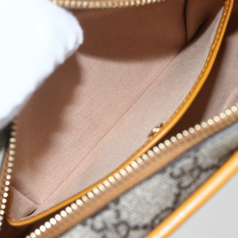 【日本直送】GUCCI GG Supreme 手拿包 PVC 米色金色 625764 正品 ka1692V-21