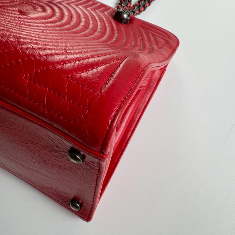🎉不用5萬元的香奈兒 Chanel 紅牛皮壓紋鏈包-2