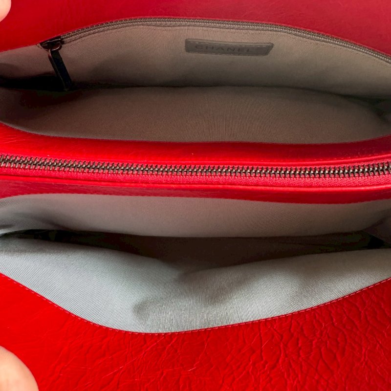 🎉不用5萬元的香奈兒 Chanel 紅牛皮壓紋鏈包-8