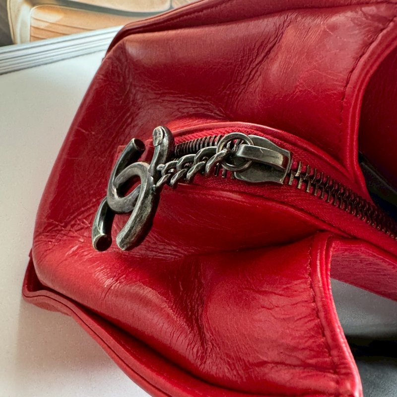 🎉不用5萬元的香奈兒 Chanel 紅牛皮壓紋鏈包-9