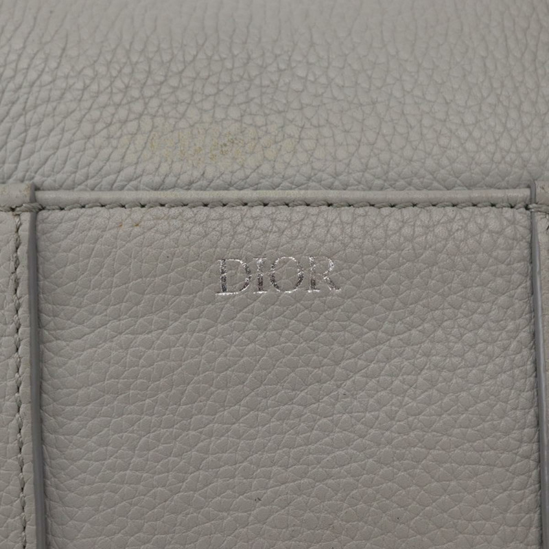 【日本直送】Christian Dior 馬鞍包 斜背包 皮革 灰色 銀色 正品 ka1665V-18