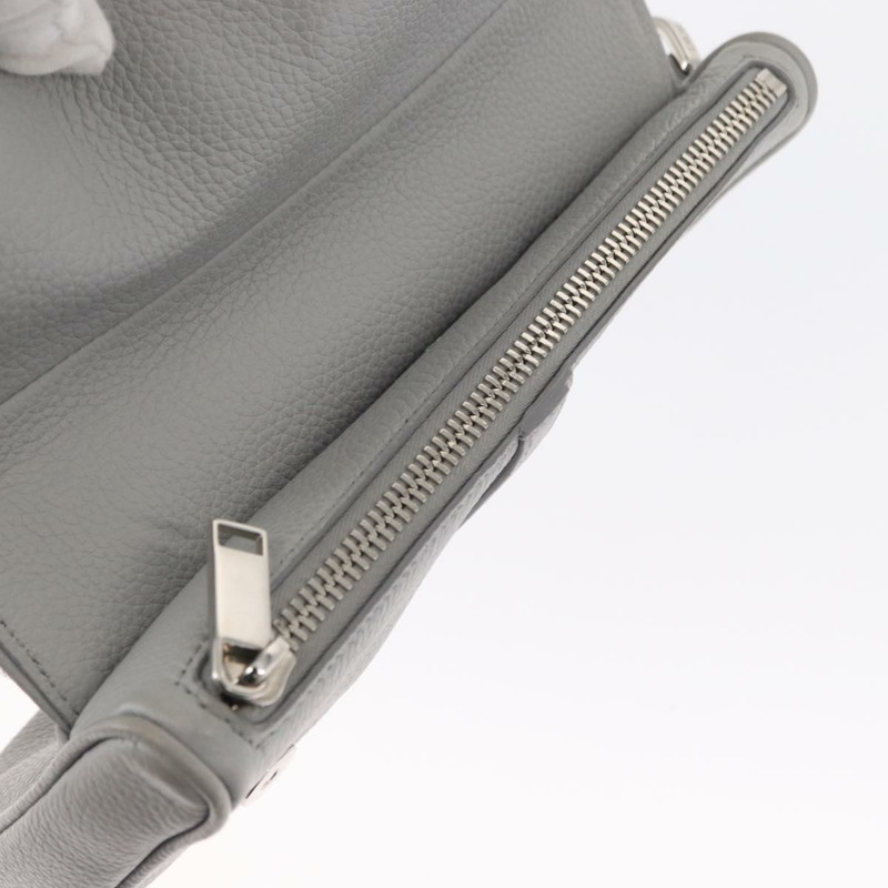 【日本直送】Christian Dior 馬鞍包 斜背包 皮革 灰色 銀色 正品 ka1665V-19