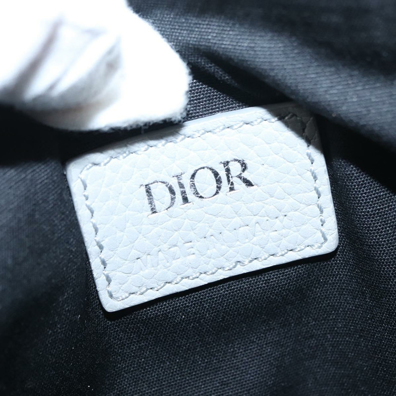 【日本直送】Christian Dior 馬鞍包 斜背包 皮革 灰色 銀色 正品 ka1665V-21