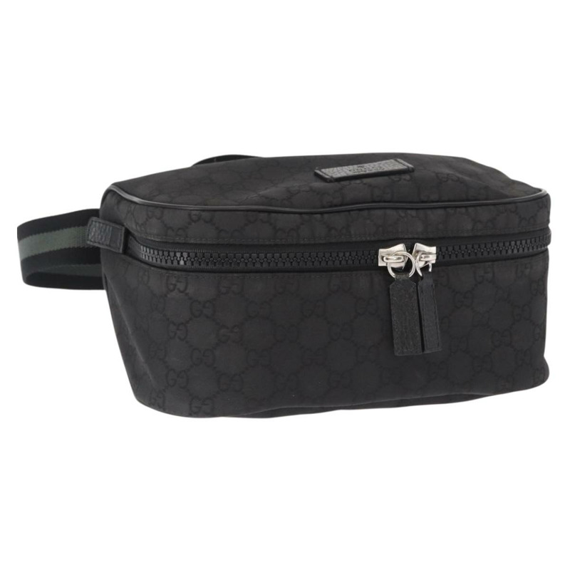 【日本直送】GUCCI GG帆布肩背包 黑色 銀色 449182 正品 ka1803V-0