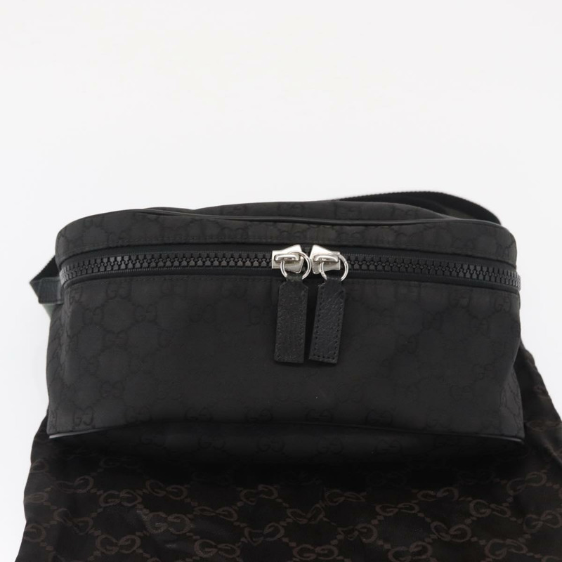 【日本直送】GUCCI GG帆布肩背包 黑色 銀色 449182 正品 ka1803V-11