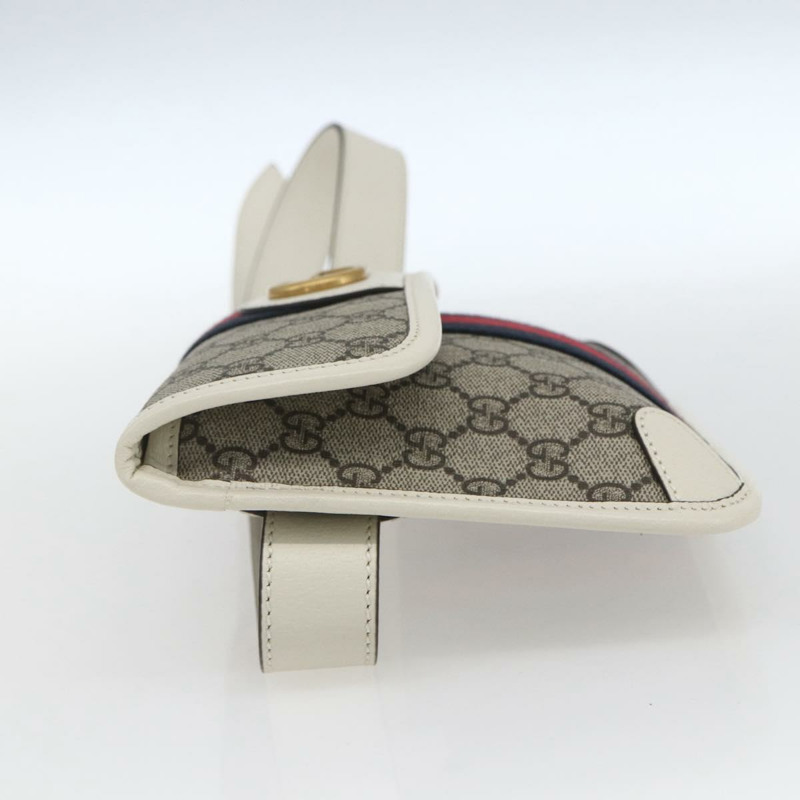 【日本直送】GUCCI GG Supreme Sherry Line GG Marmont 腰包 PVC 米色 正品 ka1681M-2