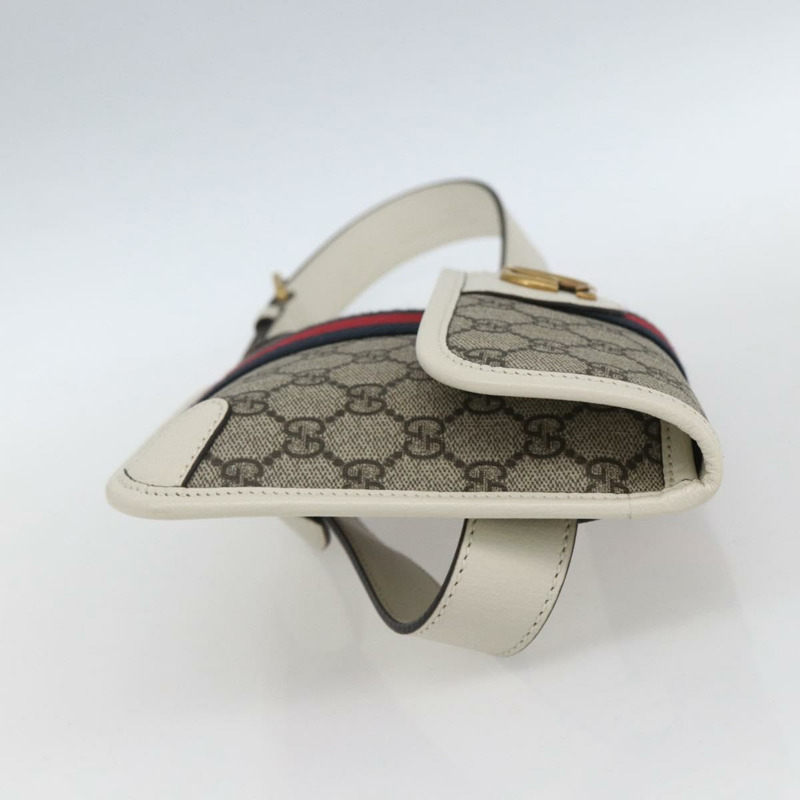 【日本直送】GUCCI GG Supreme Sherry Line GG Marmont 腰包 PVC 米色 正品 ka1681M-3