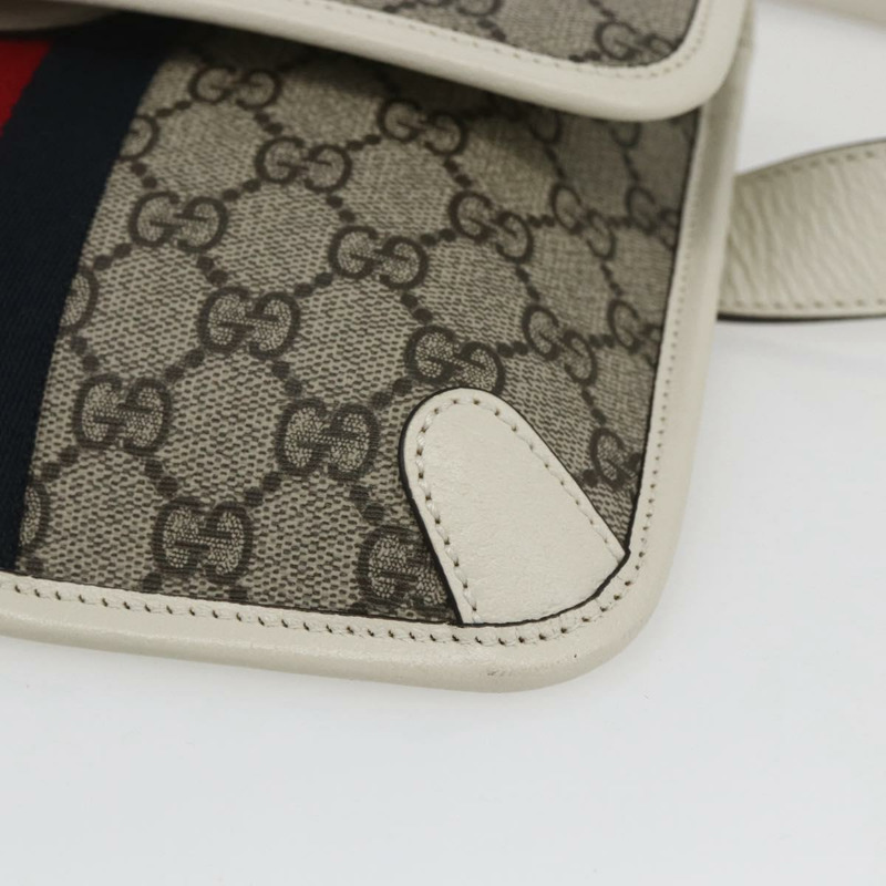 【日本直送】GUCCI GG Supreme Sherry Line GG Marmont 腰包 PVC 米色 正品 ka1681M-8