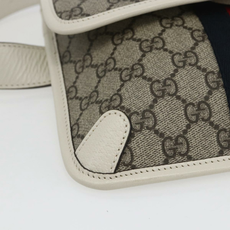 【日本直送】GUCCI GG Supreme Sherry Line GG Marmont 腰包 PVC 米色 正品 ka1681M-13