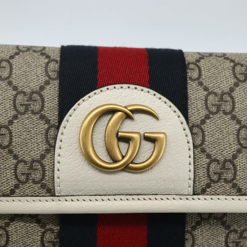 【日本直送】GUCCI GG Supreme Sherry Line GG Marmont 腰包 PVC 米色 正品 ka1681M-16
