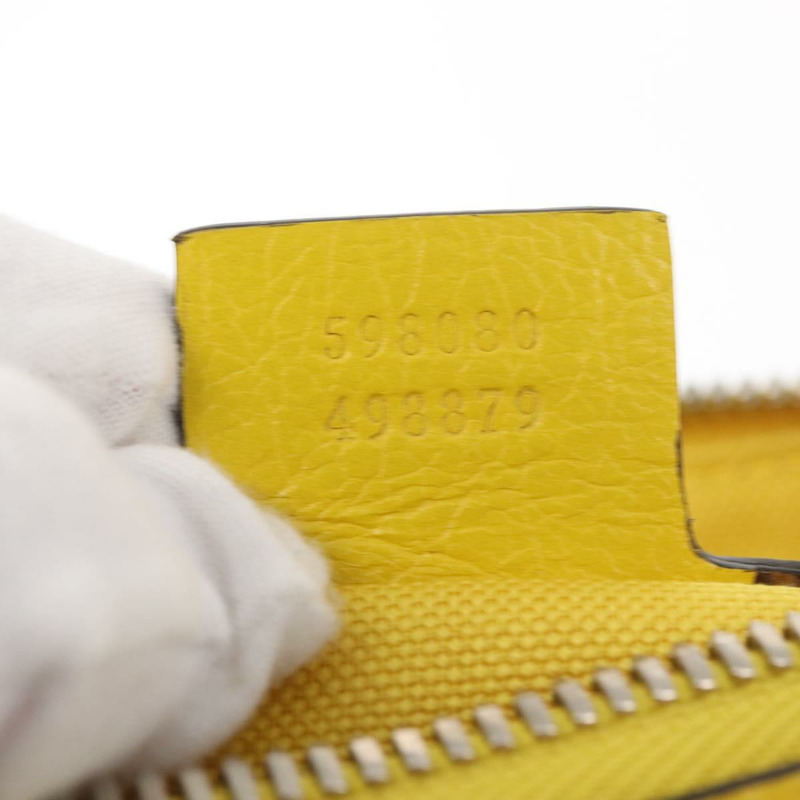 【日本直送】GUCCI 腰包 皮革 黃色 銀色 598080 正品 ka1647M-10