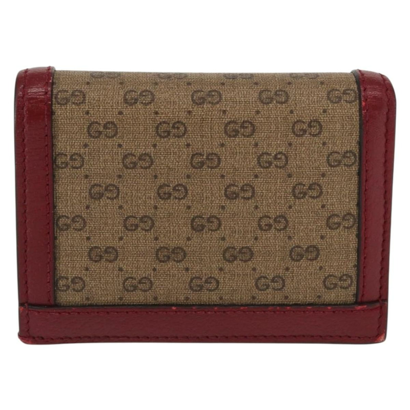 【日本直送】GUCCI Micro GG Supreme哆啦A夢錢包 PVC 米色 金色 647788 正品 165954SAM-1