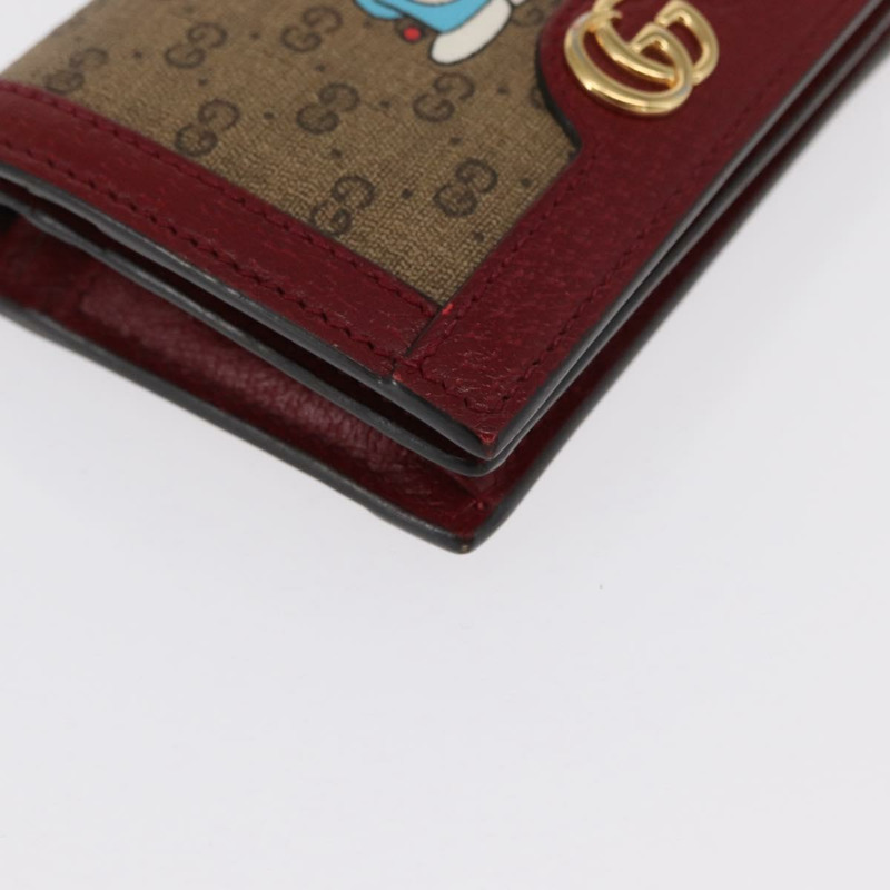 【日本直送】GUCCI Micro GG Supreme哆啦A夢錢包 PVC 米色 金色 647788 正品 165954SAM-6