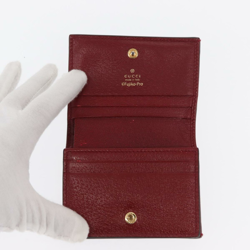 【日本直送】GUCCI Micro GG Supreme哆啦A夢錢包 PVC 米色 金色 647788 正品 165954SAM-7