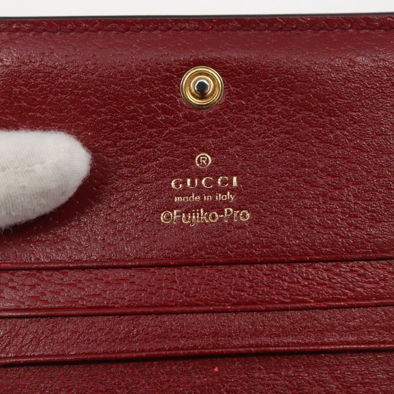 【日本直送】GUCCI Micro GG Supreme哆啦A夢錢包 PVC 米色 金色 647788 正品 165954SAM-17