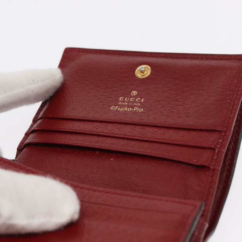 【日本直送】GUCCI Micro GG Supreme哆啦A夢錢包 PVC 米色 金色 647788 正品 165954SAM-21