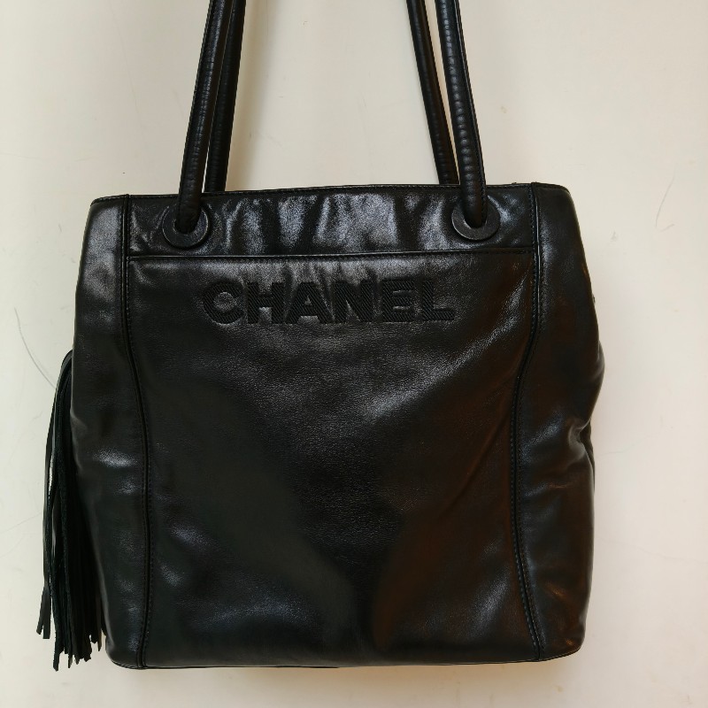 【🐴馬上下單最優惠】🧧限時降價至2/11（原$33800）㊣✨CHANEL✨香奈兒 黑色 老香 小香 雷標 保卡 琥珀 流蘇 托特包 肩背包 文件包/二手包/二手精品🌳二手樹屋🌳-1