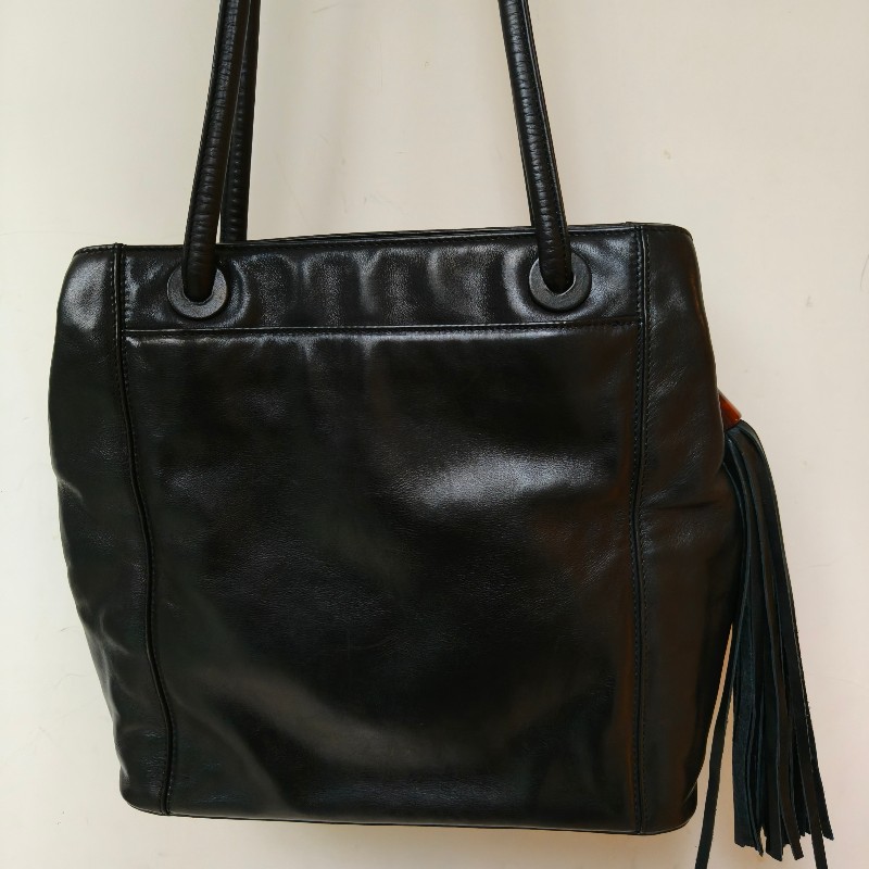 【🐴馬上下單最優惠】🧧限時降價至2/11（原$33800）㊣✨CHANEL✨香奈兒 黑色 老香 小香 雷標 保卡 琥珀 流蘇 托特包 肩背包 文件包/二手包/二手精品🌳二手樹屋🌳-3