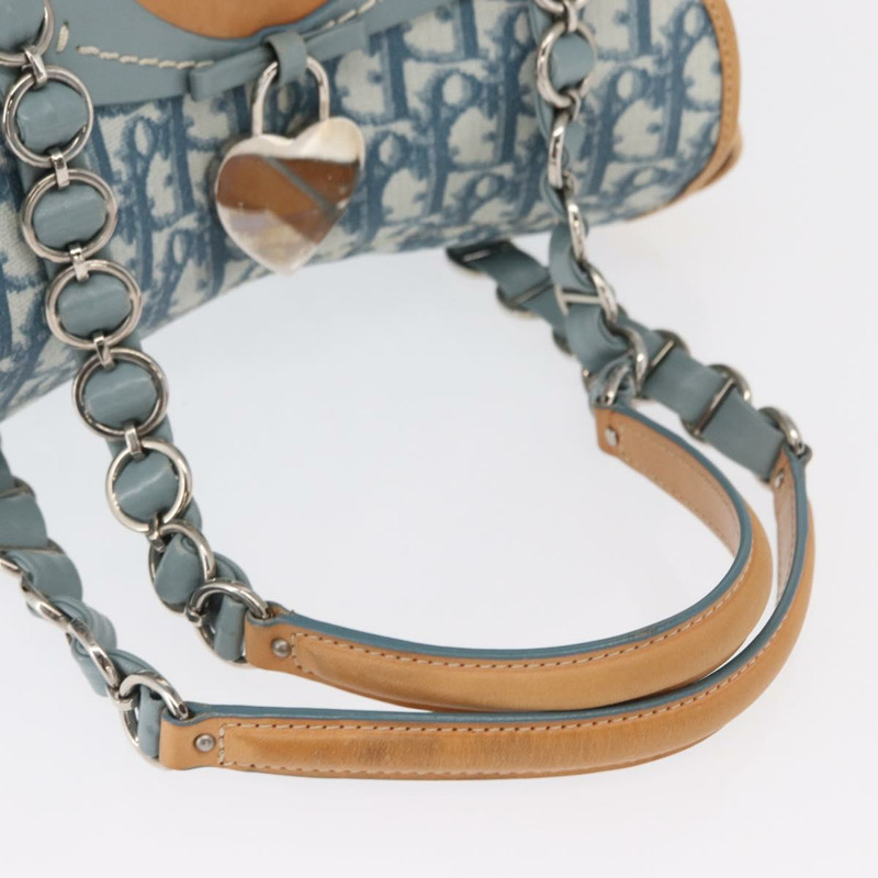 【日本直送】Christian Dior Trotter帆布浪漫手袋 PVC藍銀色 正品 165915SM-6