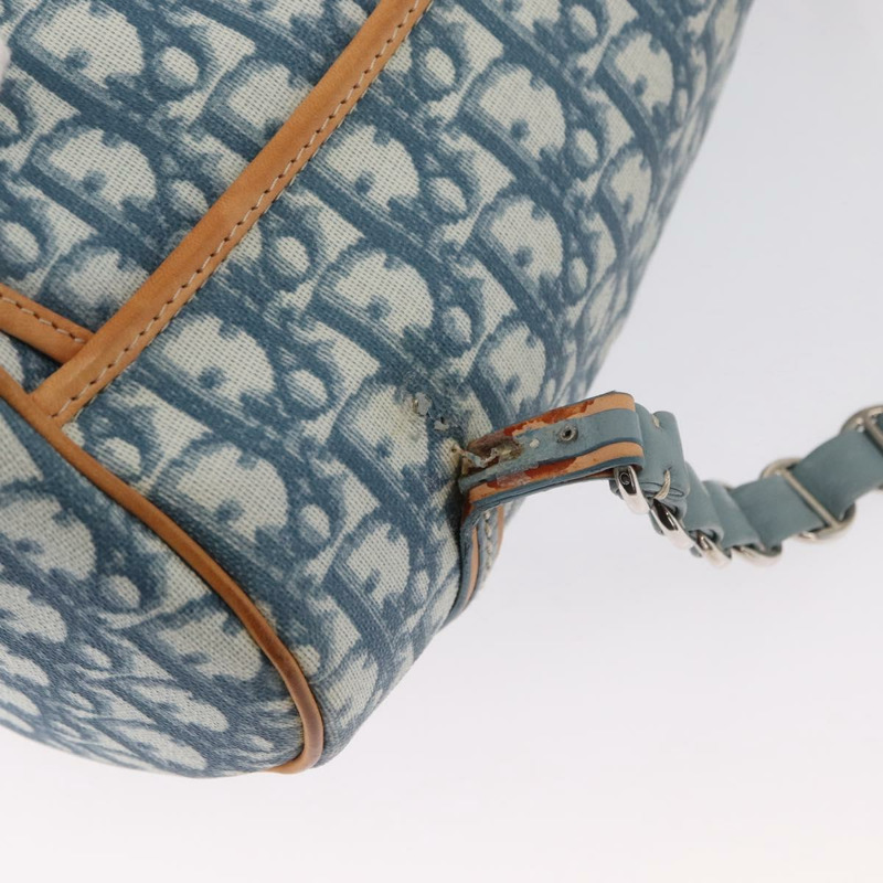 【日本直送】Christian Dior Trotter帆布浪漫手袋 PVC藍銀色 正品 165915SM-7