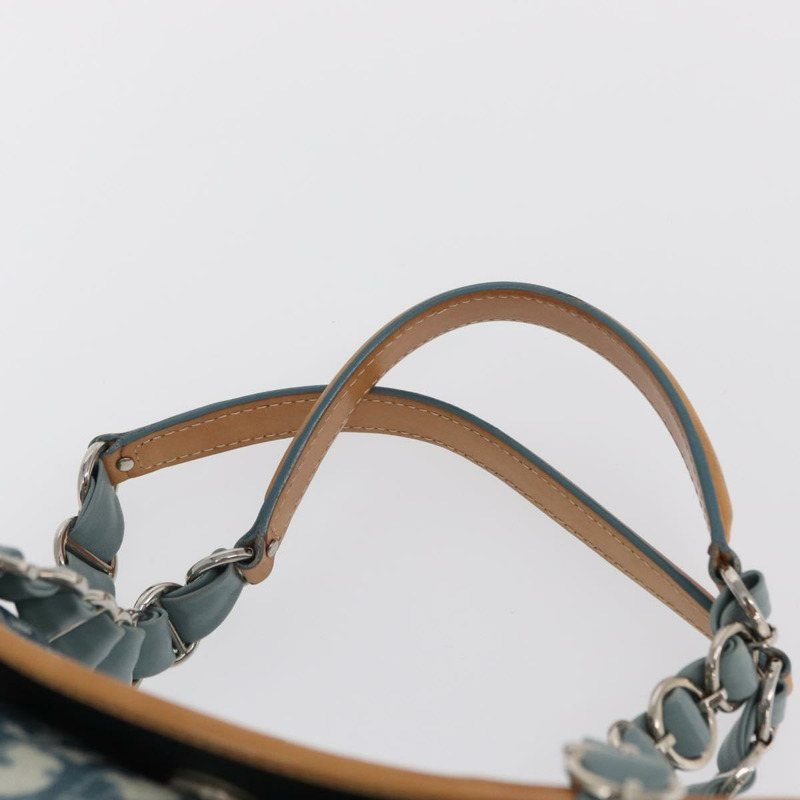 【日本直送】Christian Dior Trotter帆布浪漫手袋 PVC藍銀色 正品 165915SM-13