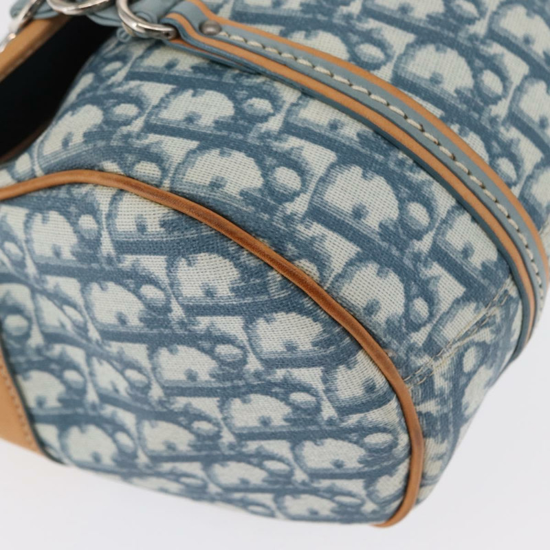 【日本直送】Christian Dior Trotter帆布浪漫手袋 PVC藍銀色 正品 165915SM-14