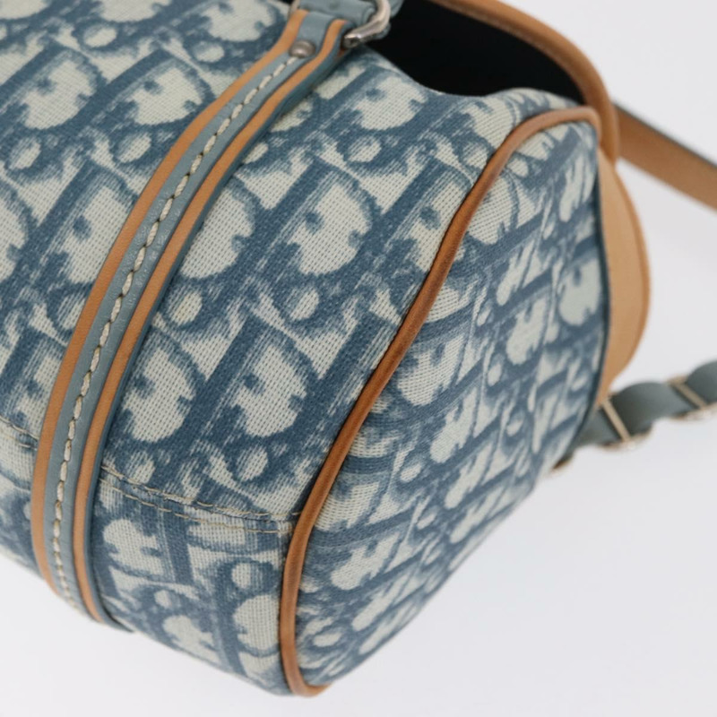 【日本直送】Christian Dior Trotter帆布浪漫手袋 PVC藍銀色 正品 165915SM-15