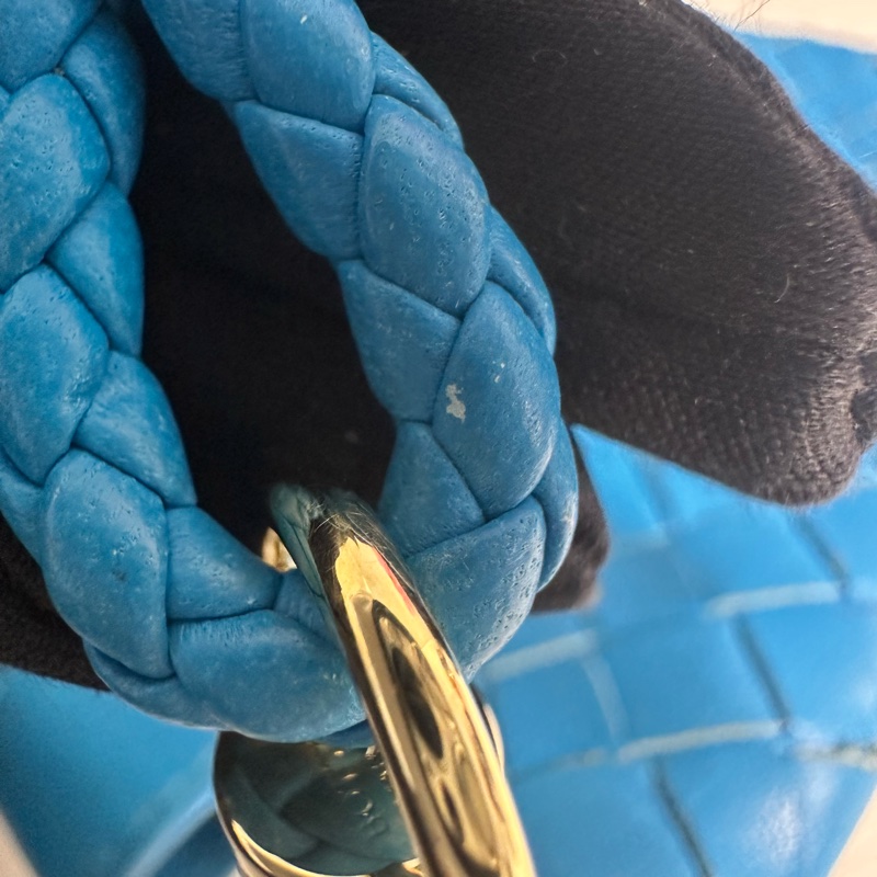 Bottega Veneta 中古藍色小編織多功能手機包-15
