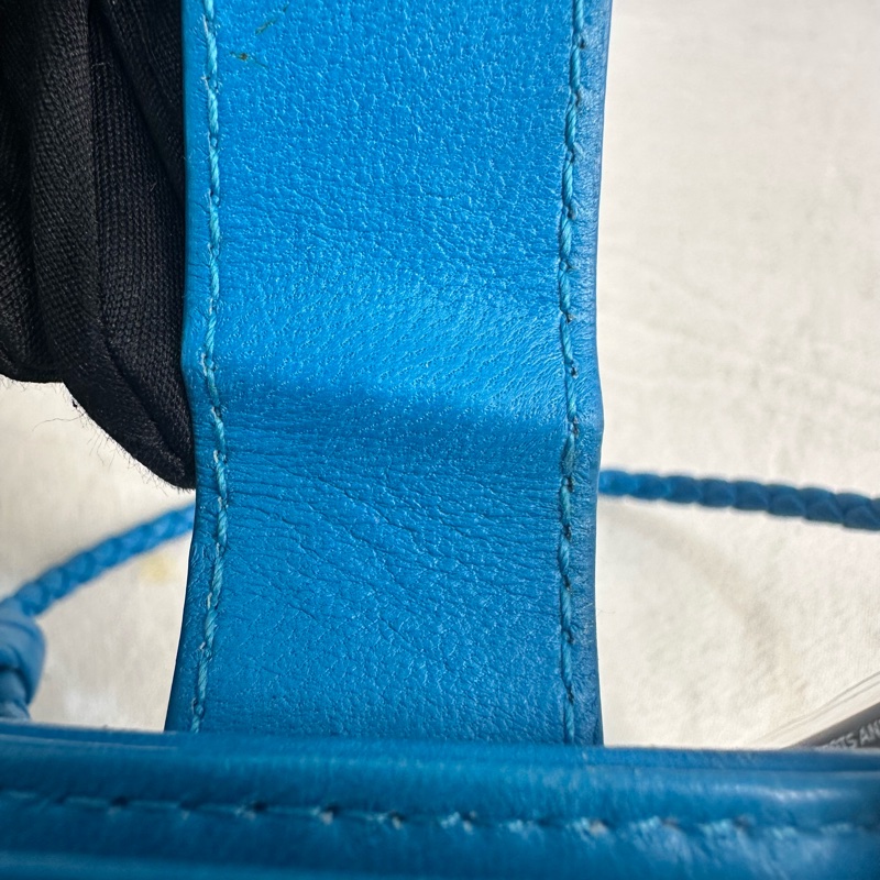 Bottega Veneta 中古藍色小編織多功能手機包-19