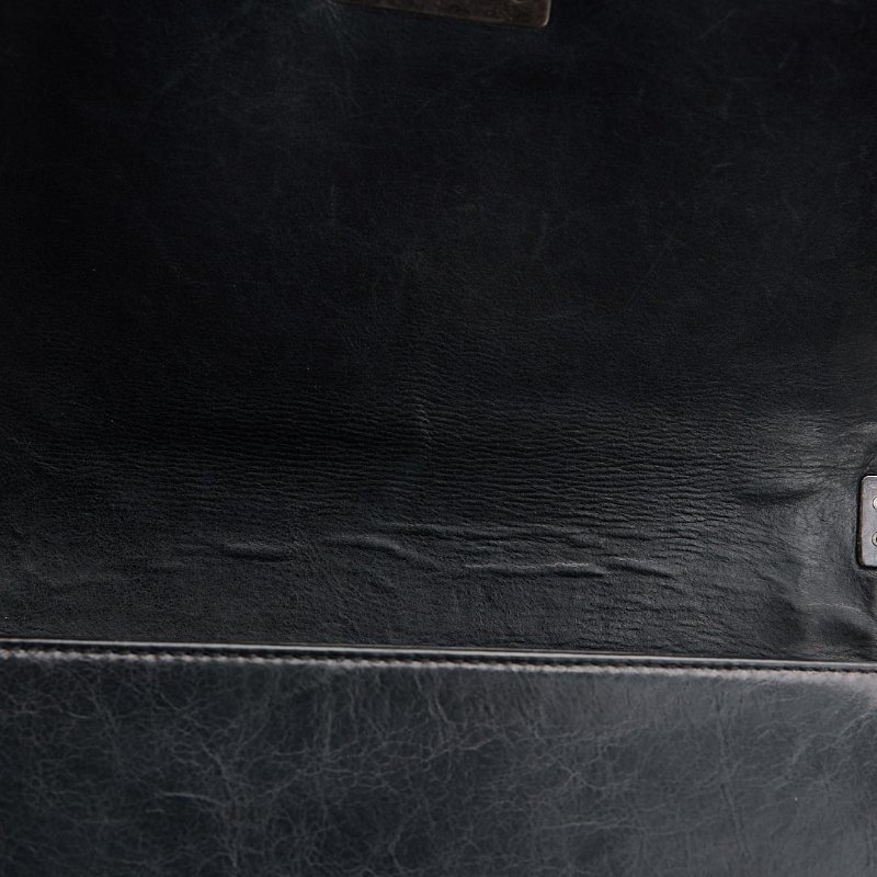 二手Chanel boy25 外縫黑銀牛-22