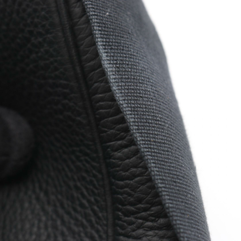 愛馬仕 Saco 單肩包，Clemence 皮革，黑色，二手，女士，金色五金 A-7