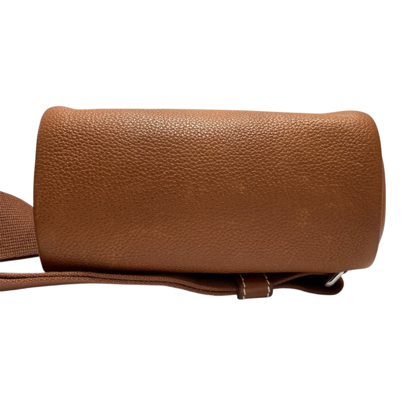 HERMES 愛馬仕 HAC A DOS 肩背包 胸背包  棕色 銀扣 B刻-5