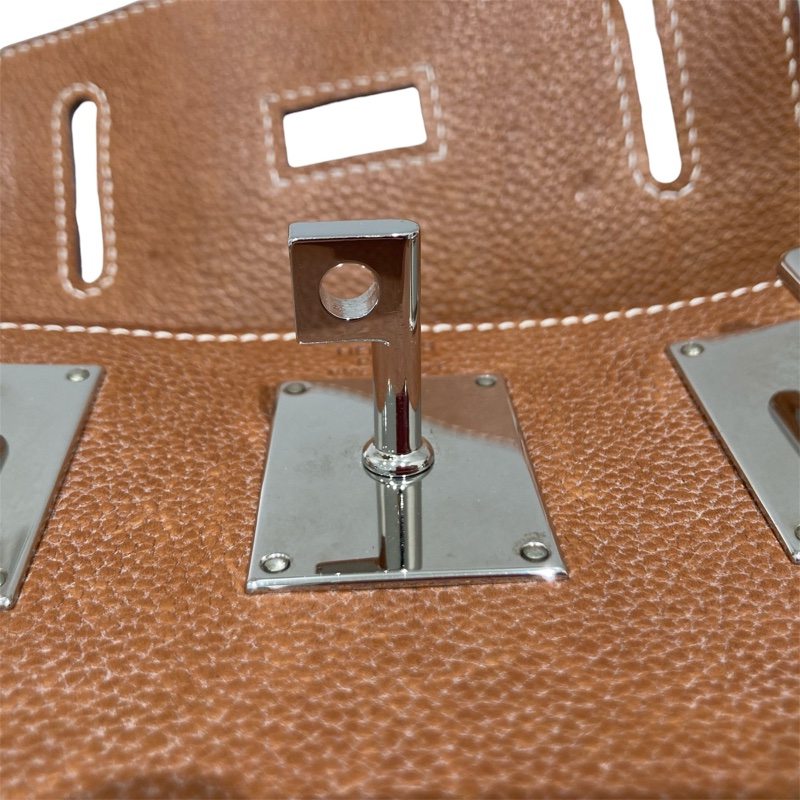 HERMES 愛馬仕 HAC A DOS 肩背包 胸背包  棕色 銀扣 B刻-15