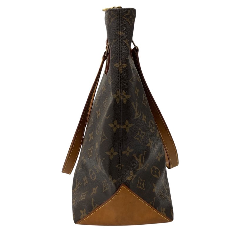 LOUIS VUITTON 路易威登 M51151 CABAS MEZZO 拉鍊托特包 PVC帆布 老花 棕色 金釦-3