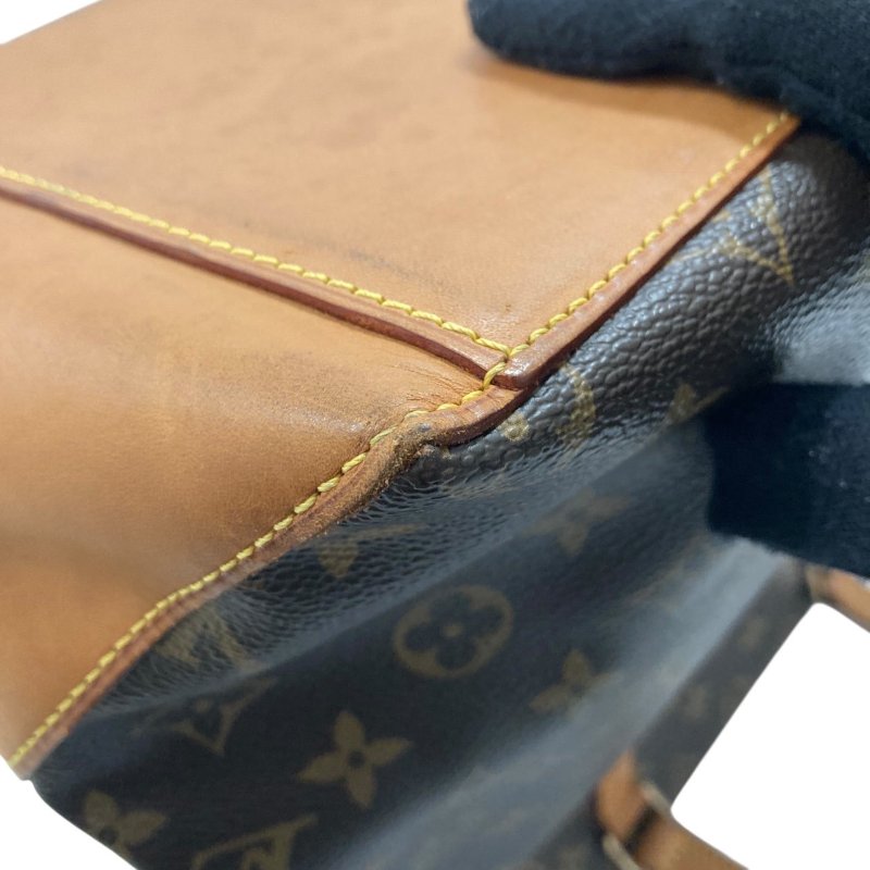 LOUIS VUITTON 路易威登 M51151 CABAS MEZZO 拉鍊托特包 PVC帆布 老花 棕色 金釦-8
