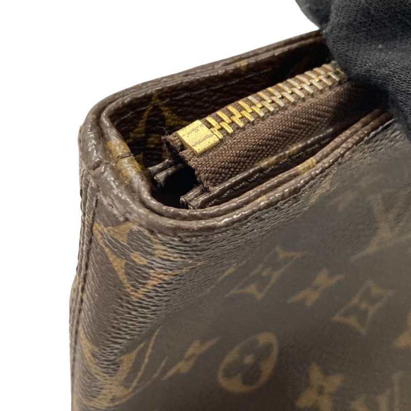 LOUIS VUITTON 路易威登 M51151 CABAS MEZZO 拉鍊托特包 PVC帆布 老花 棕色 金釦-10