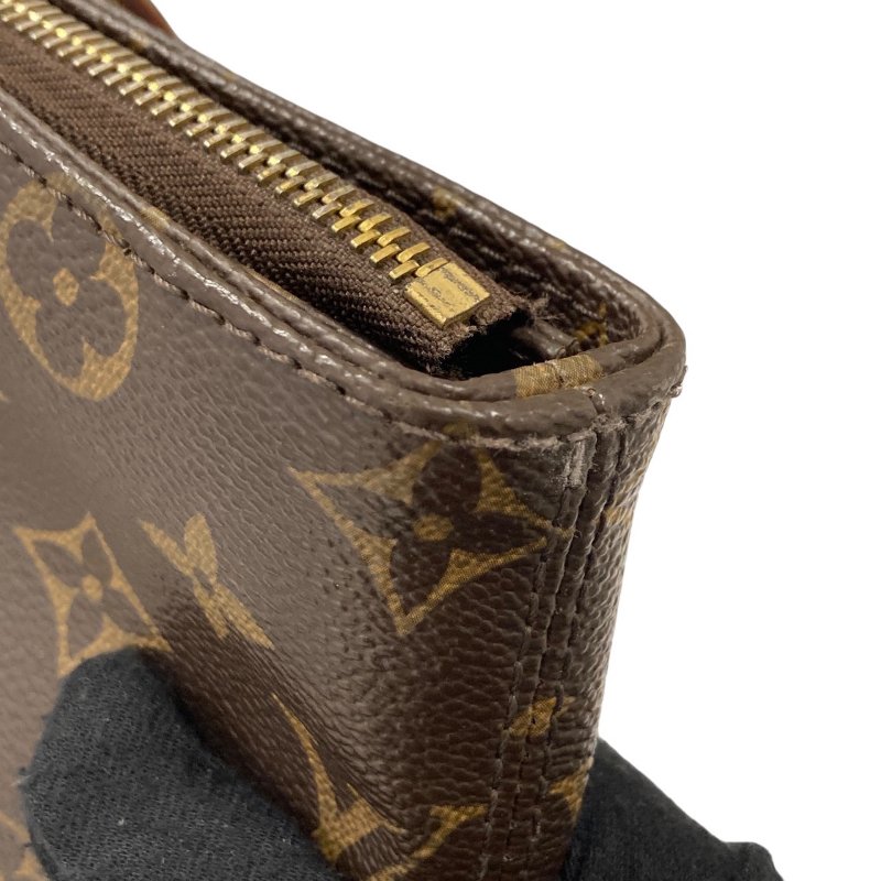 LOUIS VUITTON 路易威登 M51151 CABAS MEZZO 拉鍊托特包 PVC帆布 老花 棕色 金釦-13