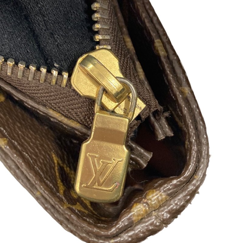 LOUIS VUITTON 路易威登 M51151 CABAS MEZZO 拉鍊托特包 PVC帆布 老花 棕色 金釦-14