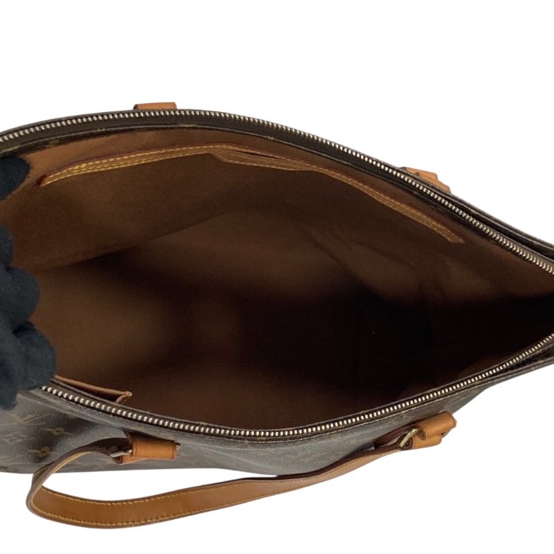 LOUIS VUITTON 路易威登 M51151 CABAS MEZZO 拉鍊托特包 PVC帆布 老花 棕色 金釦-15