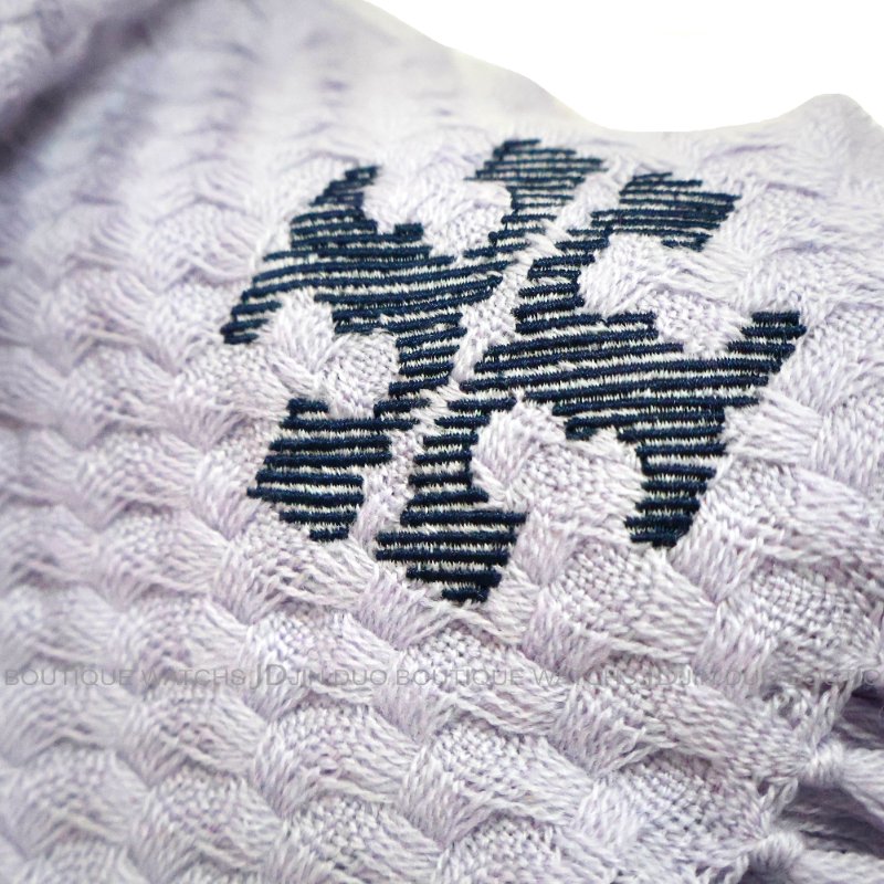 金鐸精品~2487 TORY BURCH 經典LOGO薰衣草紫色針織羊毛圍巾 近新展示品-4