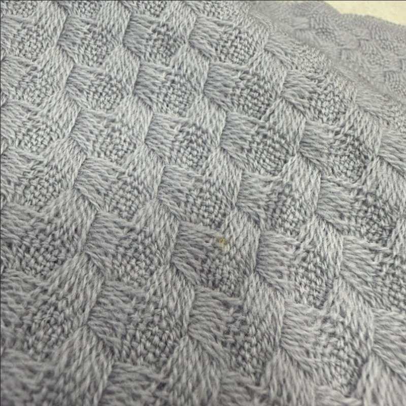 金鐸精品~2487 TORY BURCH 經典LOGO薰衣草紫色針織羊毛圍巾 近新展示品-8