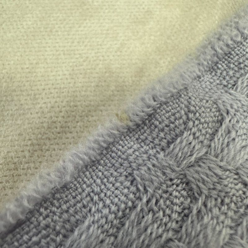 金鐸精品~2487 TORY BURCH 經典LOGO薰衣草紫色針織羊毛圍巾 近新展示品-9