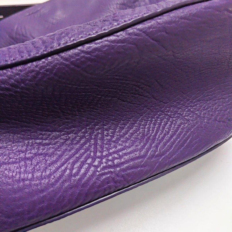 BURBERRY Canterbury小號紫色牛皮單肩包手提包金色五金可拆卸肩帶-10