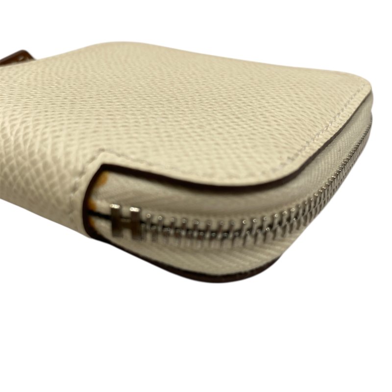 HERMES 愛馬仕 SILK IN COMPACT 皮革 拉鍊絲巾零錢包 餅乾色-5