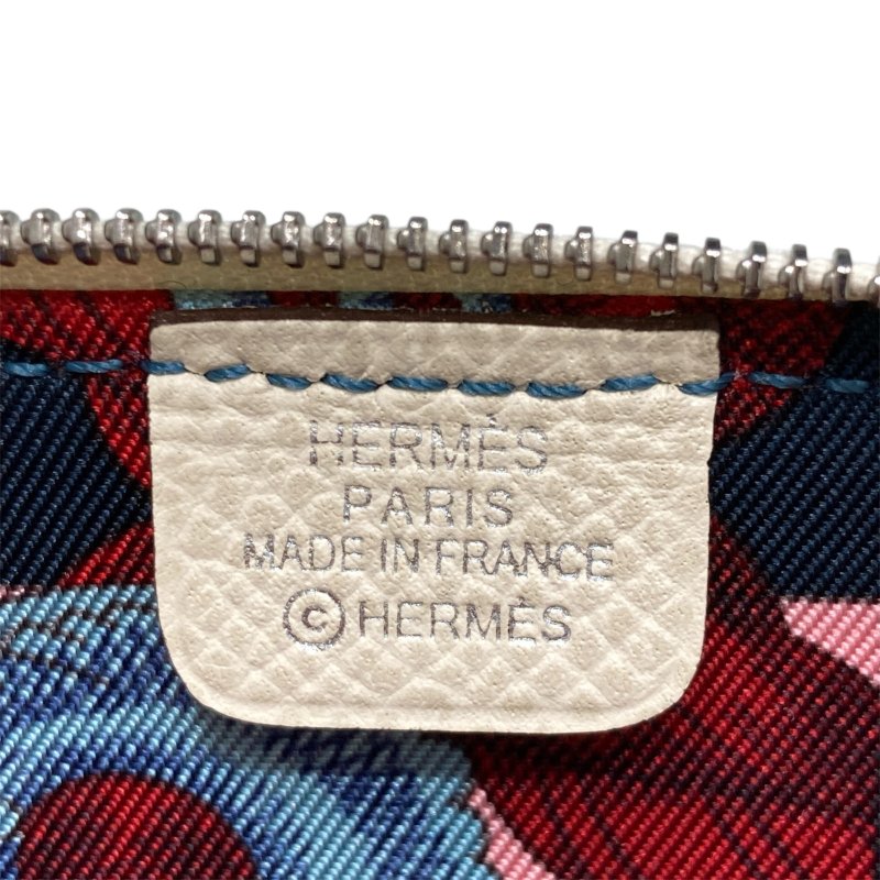 HERMES 愛馬仕 SILK IN COMPACT 皮革 拉鍊絲巾零錢包 餅乾色-7