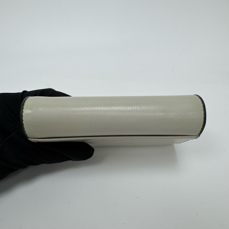 Agnes b. 淺綠綠邊短款錢包 vintage 二手 中古-7