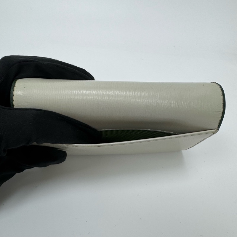 Agnes b. 淺綠綠邊短款錢包 vintage 二手 中古-11